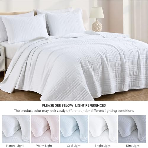 Chezmoi Collection Kingston King Size Bedspread Set 3-Piece