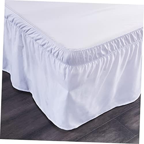 Elastic Bed Skirt - Ruffled Pleated Design for Full Bed Coverage