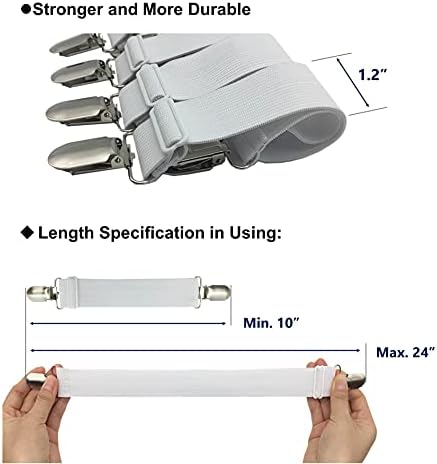 RayTour Sheet Straps Bed Sheet Keeper Holder for Corners