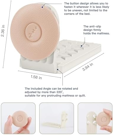 Cailoda Sheet Fasteners Set of 12 Bed Sheet Clips Pink