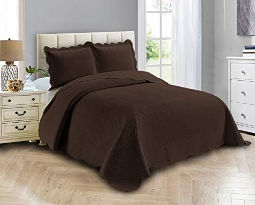 Linen Plus Luxury Oversized Coverlet Bedspread Set - FullQueen