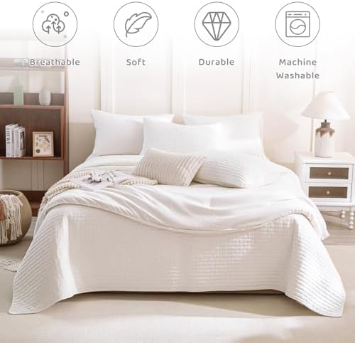 Sanracie Stonewashed King Quilt Set 3PCS Extra Large