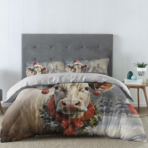 LooPoP Christmas Comforter Set California King 3 Piece