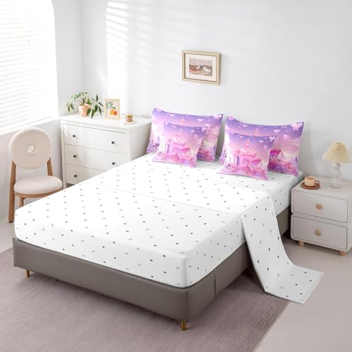 Feelyou Kids Princess Carriage Comforter Set 7 Piece