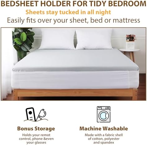 Fitted Sheet Straps for Full Mattress - Sturdy and Reusable 1