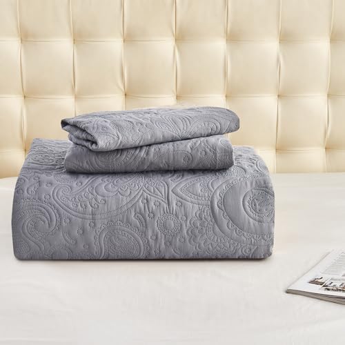 ECHODRM Oversized King Quilt 120x118 Dark Grey