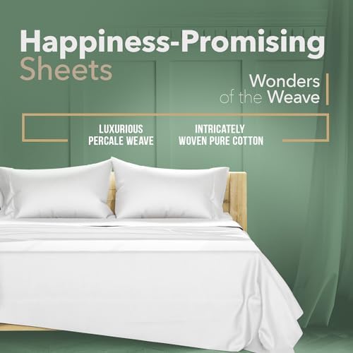 Texas Linen Co Organic Cotton Percale Sheets Twin XL Set