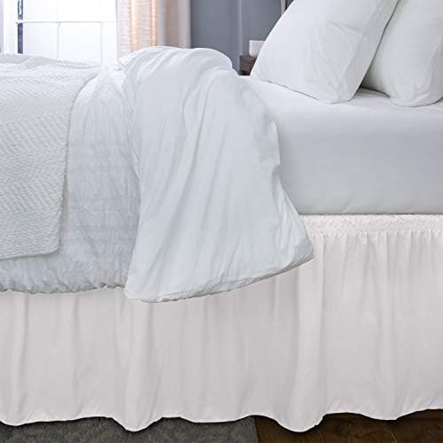 Home Details 18 Drop Wrap Around Bed Ruffle White