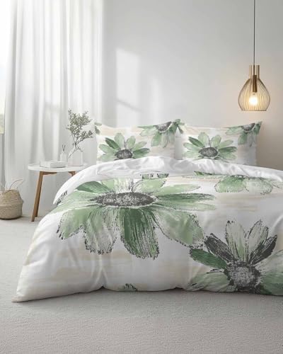 ZOE GARDEN Sage Green Duvet Cover Set Full Size