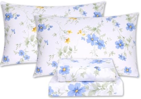 YINFUNG Floral Twin XL Sheet Set 3 Piece
