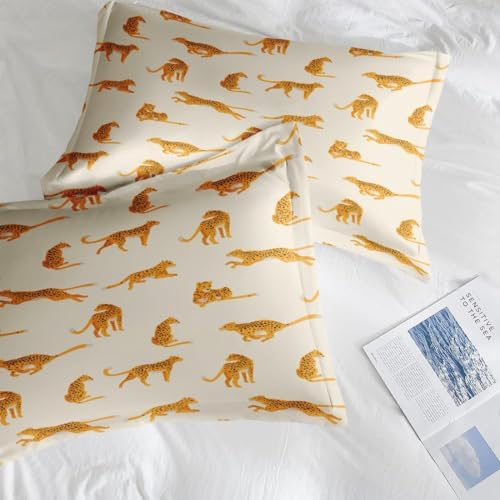 Pamnest Comforter Set Twin Size Cheetah Leopard