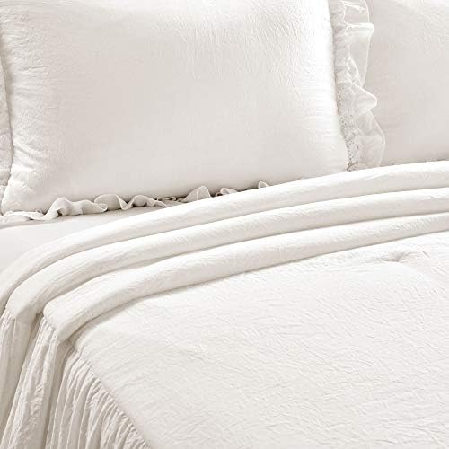 Lush Decor Ella Ruffle Lace Bedspread Set Queen White