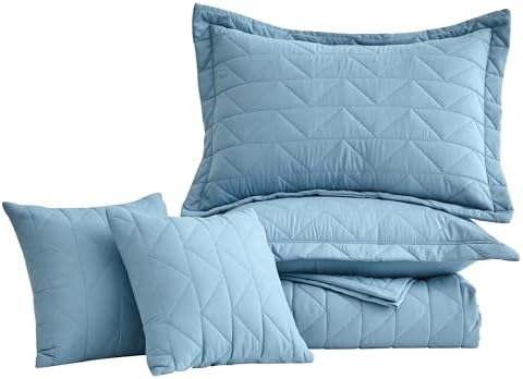 Blythease Oversized King Bedspread Set Ashley Blue 1