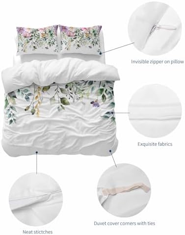 ZOE GARDEN Eucalyptus Duvet Cover Set 3 Piece