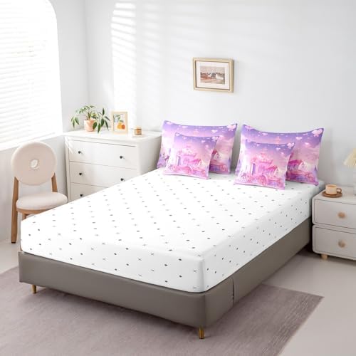 Feelyou Kids Princess Carriage Comforter Set 7 Piece