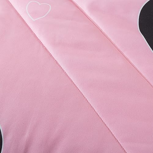 Caressma Love Heart Pink Queen Comforter Set 3 Pieces