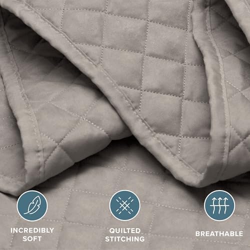 Bare Home Coverlet Set - TwinTwin XL Light Grey