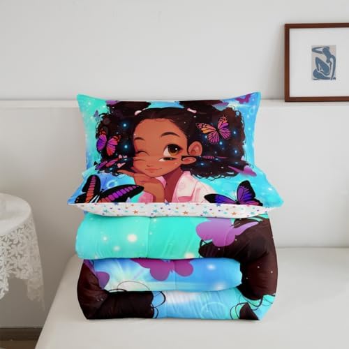 Cute Black Girls Comforter Set - Full Size