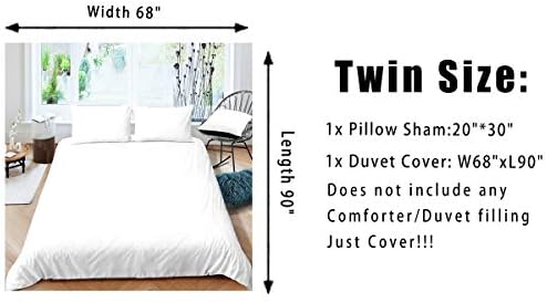 Feelyou Daisy Duvet Cover Set with Butterfly Design