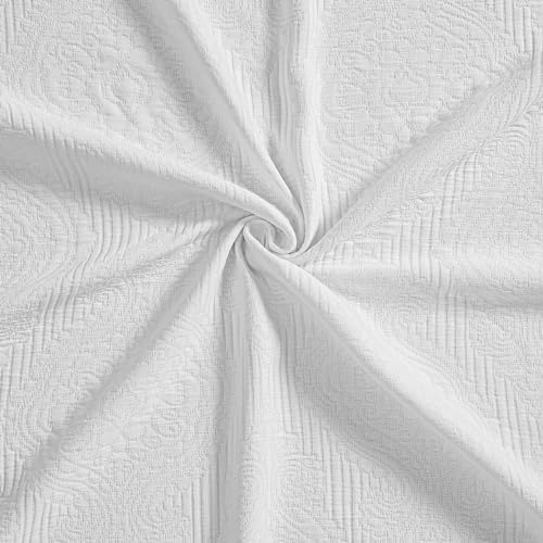 Superior Cotton Bedspread Set 3-Piece Full White