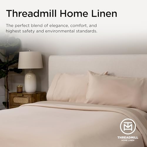 Threadmill Twin XL Sheet Set 656 Thread Count Beige