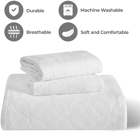 Superior Cotton Bedspread Set with Geometric Circles