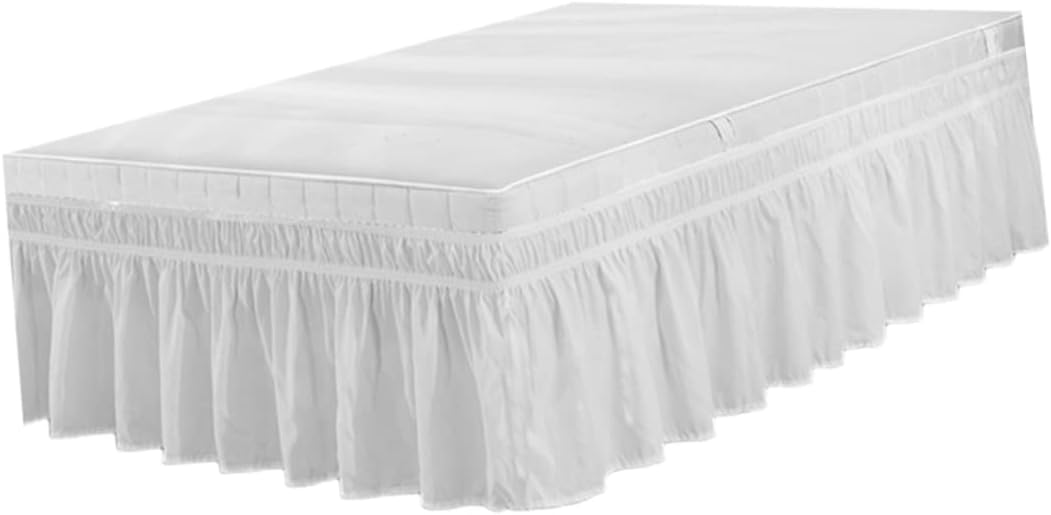 GAROZATION Elastic Dust Bed Skirt with Pleated Design