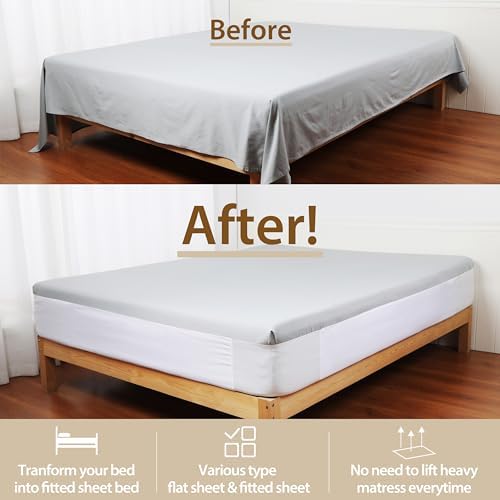 Fitted Sheet Straps for Full Mattress - Sturdy and Reusable 1