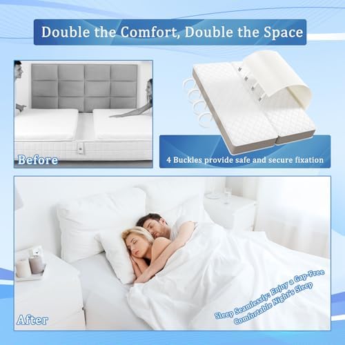 Gretion Twin to King Bed Converter with 4 Metal Buttons