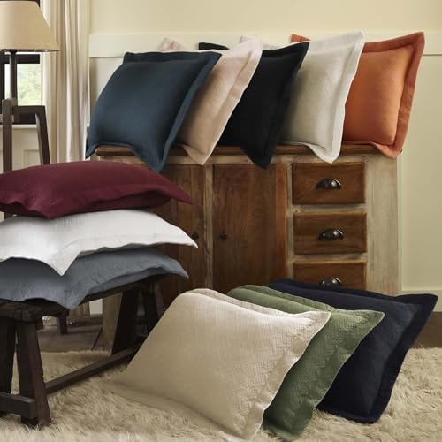 Superior 3 Piece Basketweave Cotton Bedspread Set Queen White
