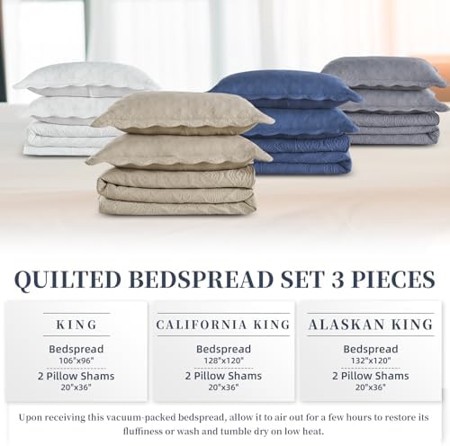 Suchbed California King Bedspread Set Grey 1