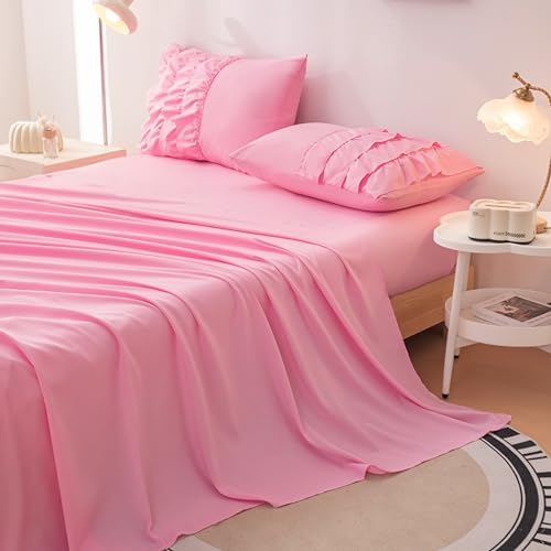 MWMWMW Pink Princess Comforter Set for Girls