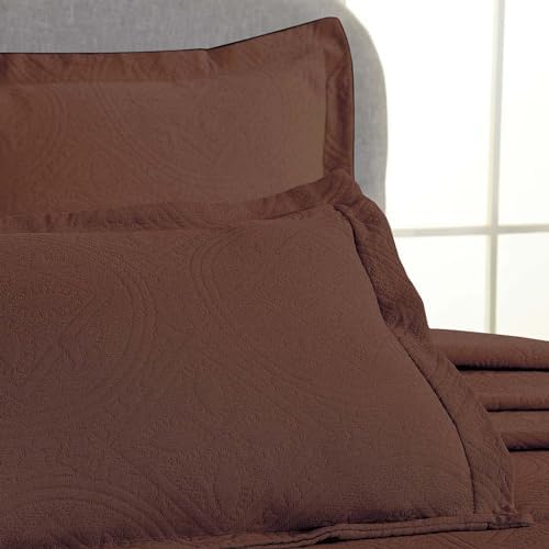 Superior 2 Piece Celtic Circle Bedspread Set Cappuccino