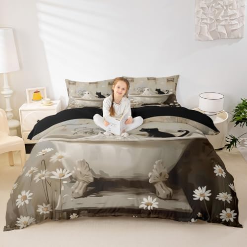 Manfei Halloween Ghost Duvet Cover Set Twin Size