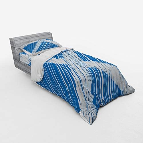 Ambesonne Scotland Duvet Cover Set Cobalt Blue White