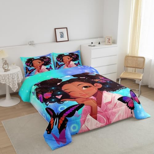 Cute Black Girls Comforter Set - Full Size