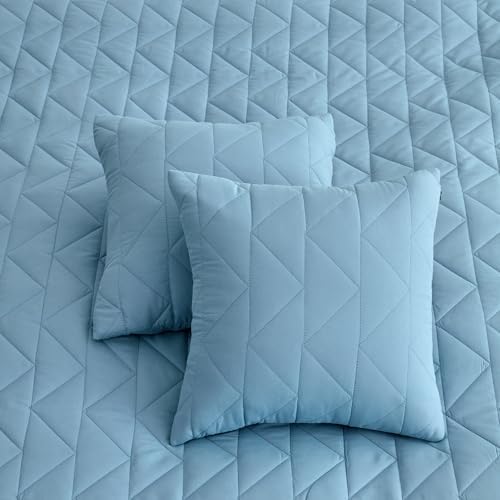 Blythease Oversized King Bedspread Set Ashley Blue 1