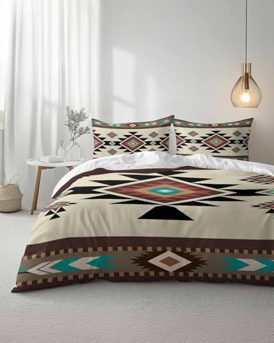 ZOE GARDEN Southwest Geometric Duvet Cover Set 3 Pieces
