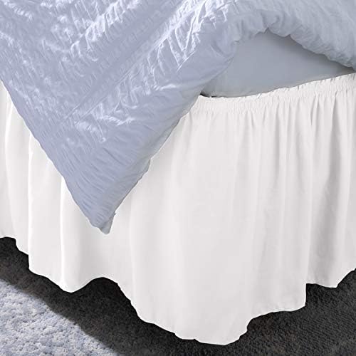 Home Details 18 Drop Wrap Around Bed Ruffle White