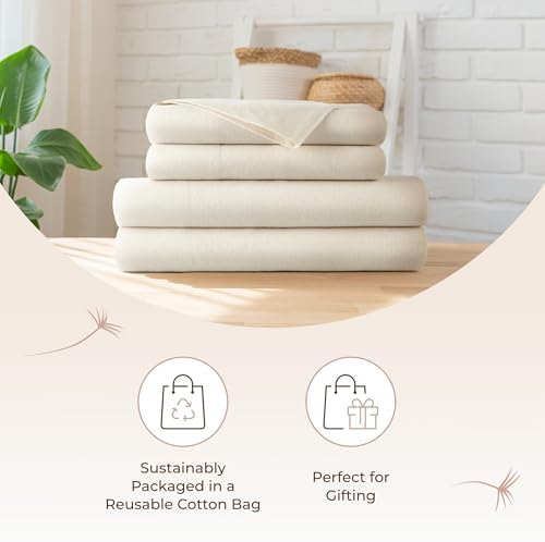 Whisper Organics Organic Flannel Sheets Twin XL Set