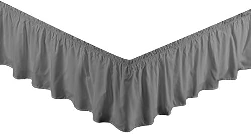 Sheets Beyond Charcoal Bed Skirt 14 Inch Drop 1