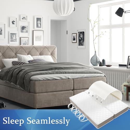 Gretion Twin to King Bed Converter with 4 Metal Buttons