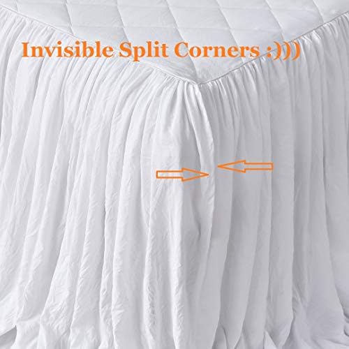 QSH Queens House Ruffle Skirt Bedspread 3 Piece Set