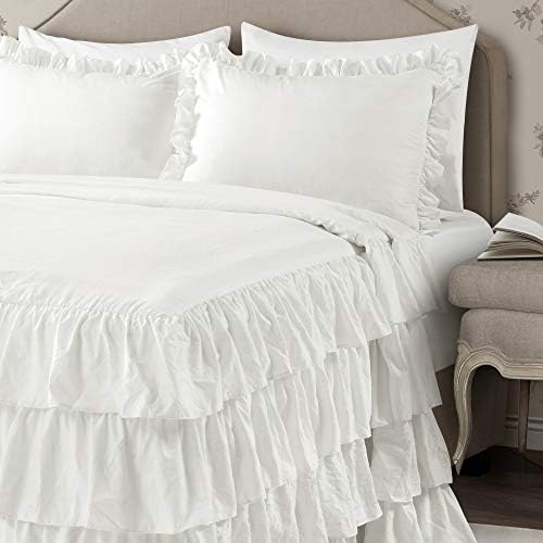 Lush Decor Allison Ruffle Skirt Bedspread 3 Piece Set Queen