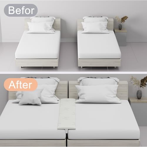 Limthe Bed Bridge Twin XL to King Converter Non-Slip Washable Cover