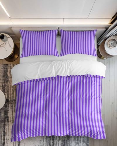 ZOE GARDEN Blue Purple Duvet Cover Set with Pillowcases
