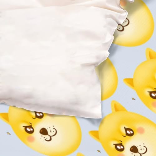 Twin XL Comforter Set with Funny Dog Shiba Inu Pattern