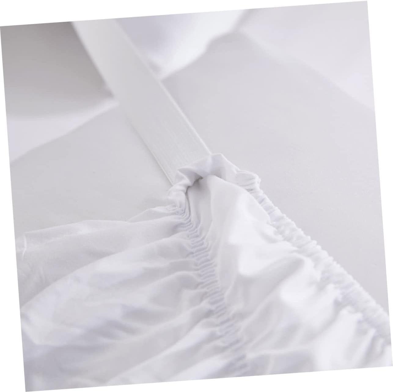 Elastic Bed Skirt - Ruffled Pleated Design for Full Bed Coverage