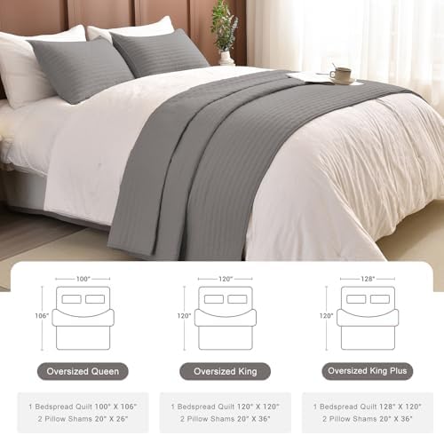 Masaca 3-Piece Oversized King Bedspread Set