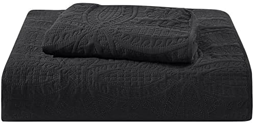 Mellanni Twin Bedspread Coverlet Set - Black